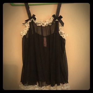 Sexy Black & White Babydoll